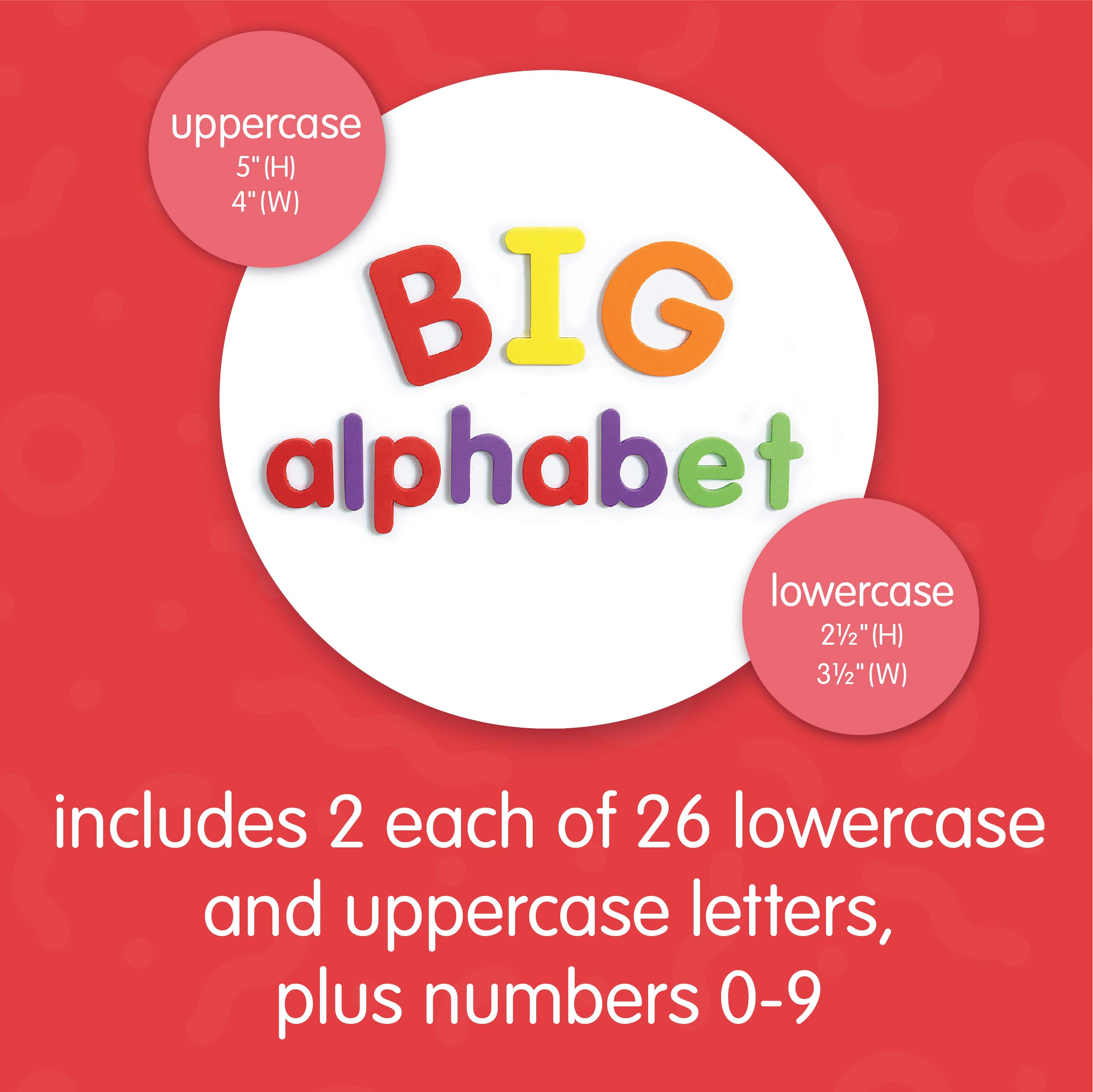 Excellerations Giant Foam Magnetic Letters & Numbers Upper and Lower Case Classroom Set (Pack of 115) - Image 3