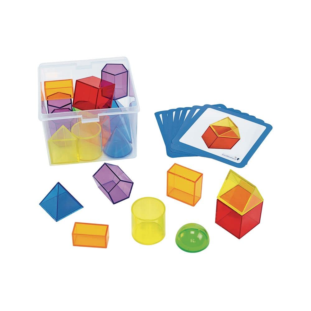 Excellerations STEM Translucent Geometric Shapes with Activity Cards - Image 6