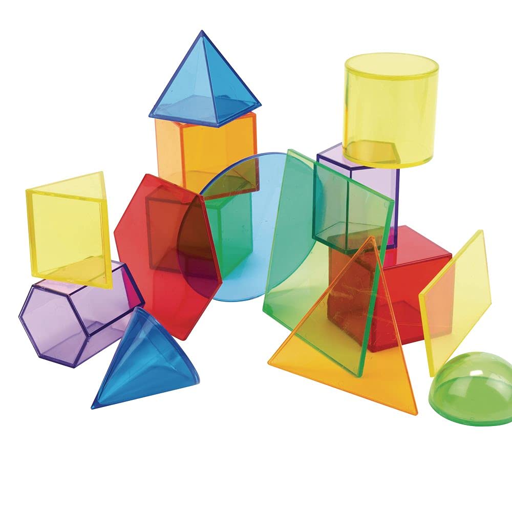 Excellerations STEM Translucent Shapes Set with Activity Cards 71 Pieces, Prek Math, Light Table Math Tools, Patterning, Sorting, Colors & Shapes - Image 4