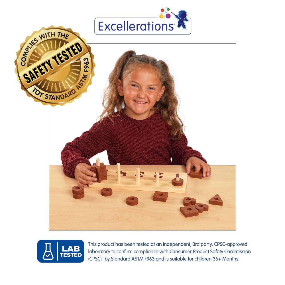 Excellerations Wooden Shape Number Counter - Natural - Image 2
