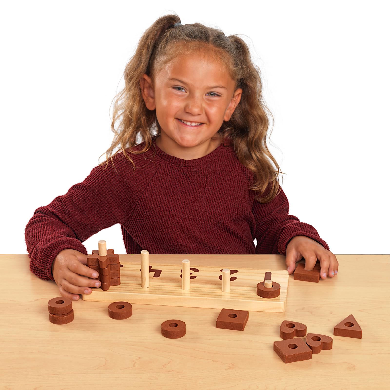 Excellerations Wooden Shape Number Counter - Natural - Image 5