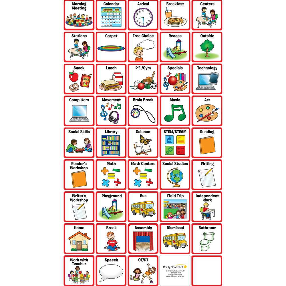 Individual Student Visual Schedule - 1 holder, 55 cards - Image 7