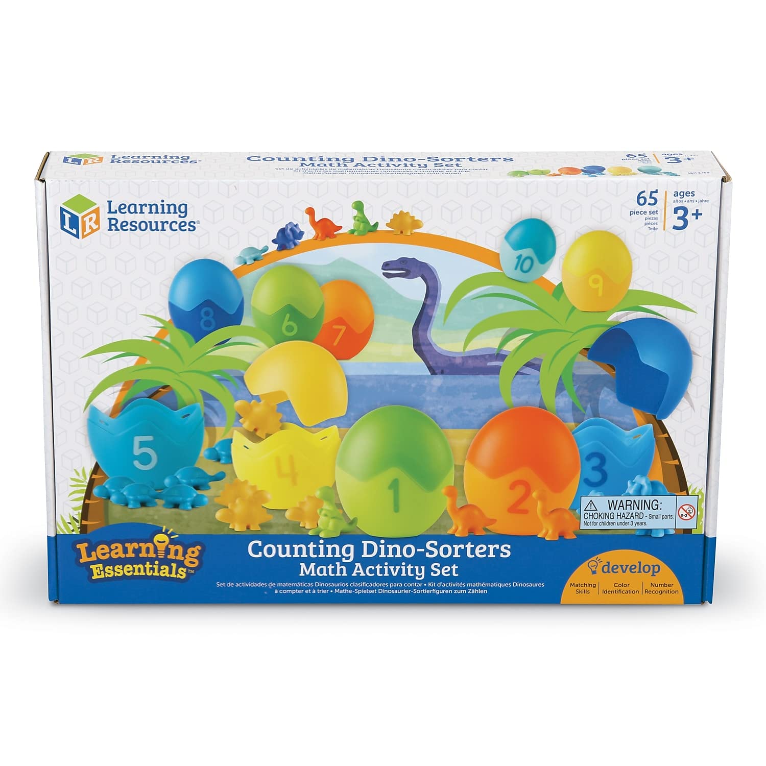 Learning Resources Counting Dino-Sorters Math Activity Set, Dinosaur Sorting Toy, 65 Pieces, Ages 3+ - Image 5
