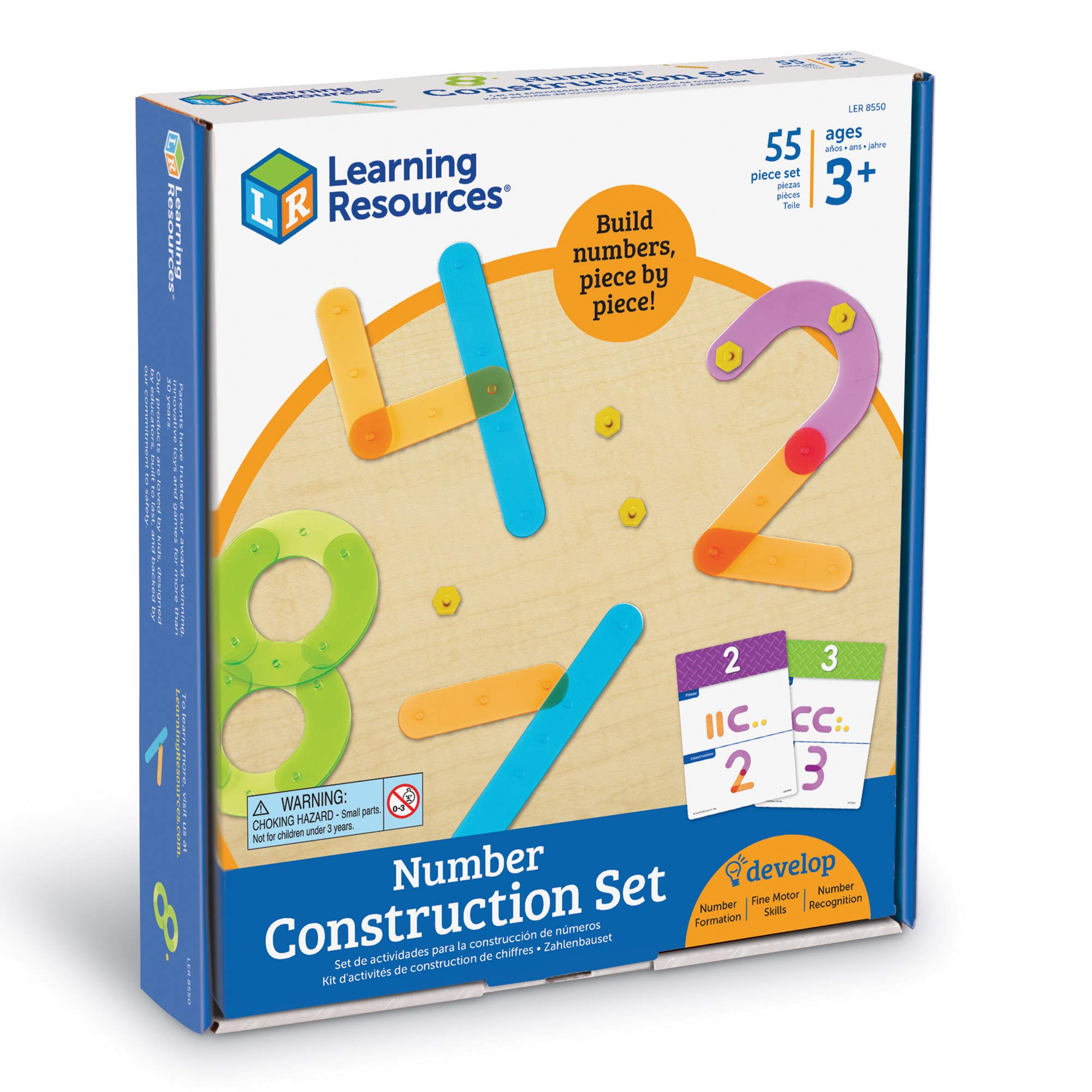 Learning Resources Number Construction - 55 Pieces, Ages 3+ Number Set for Kids, Math Games for Kids. Kindergartner Learning Materials - Image 5
