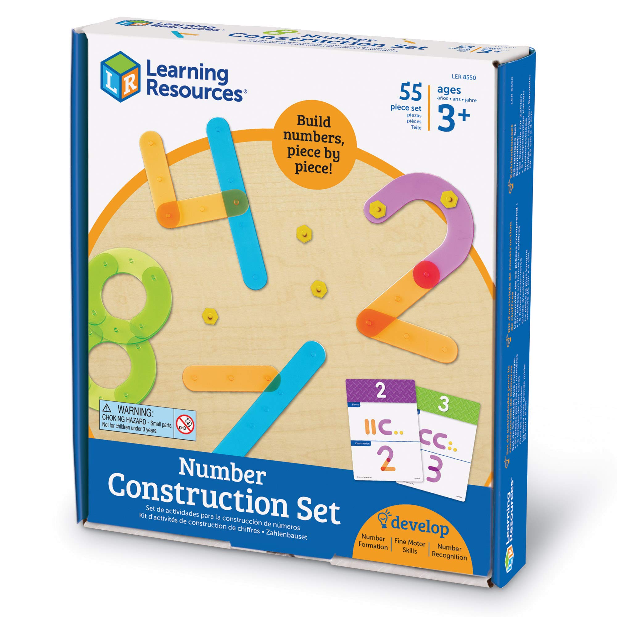 Learning Resources Number Construction - 55 Pieces, Ages 3+ Number Set for Kids, Math Games for Kids. Kindergartner Learning Materials - Image 6