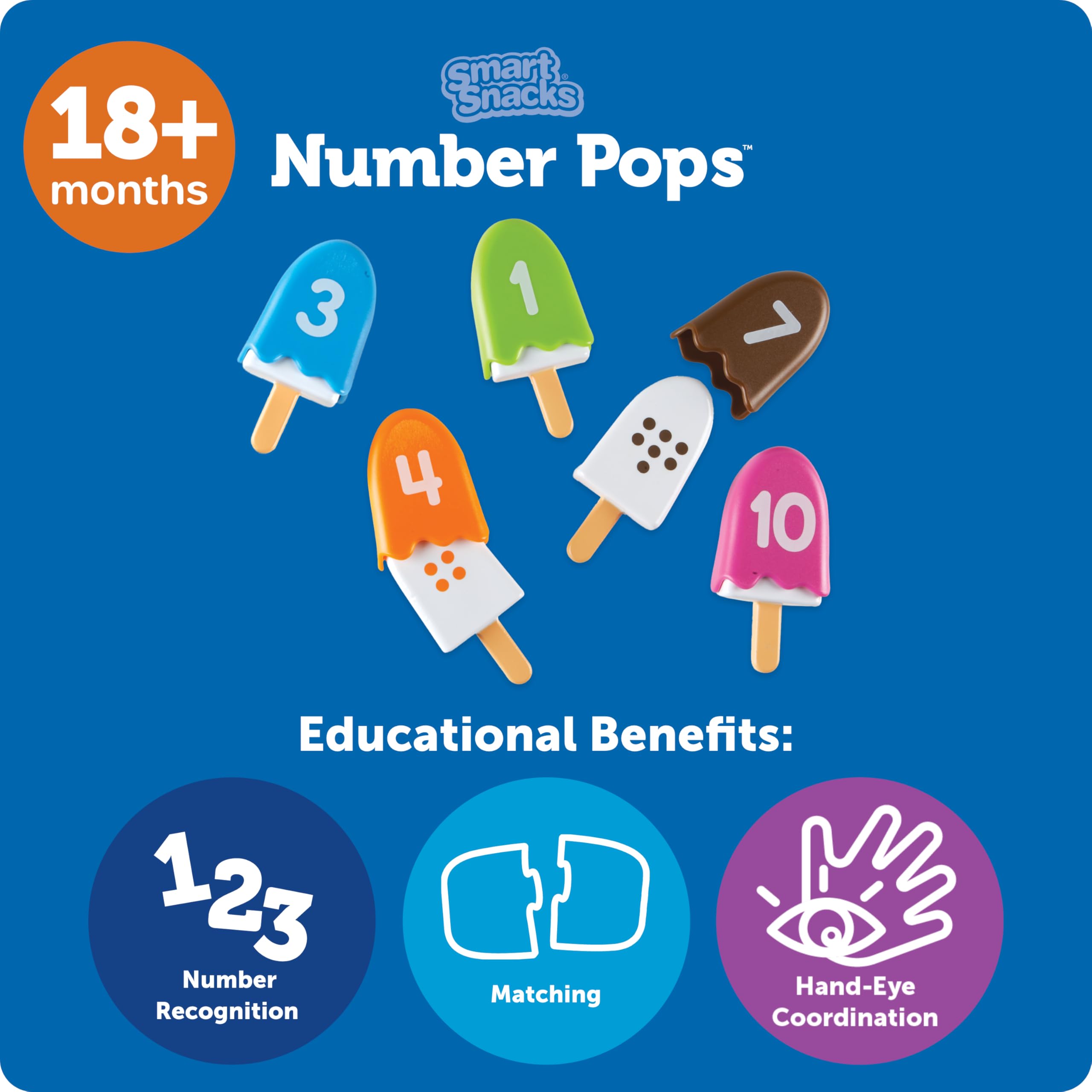Learning Resources Smart Snacks Number Pops - Sorting Toys, Stacking Montessori, Classroom Must Haves, Math Manipulatives, Matching Games, Fine Motor Preschool, Speech Therapy - Image 5