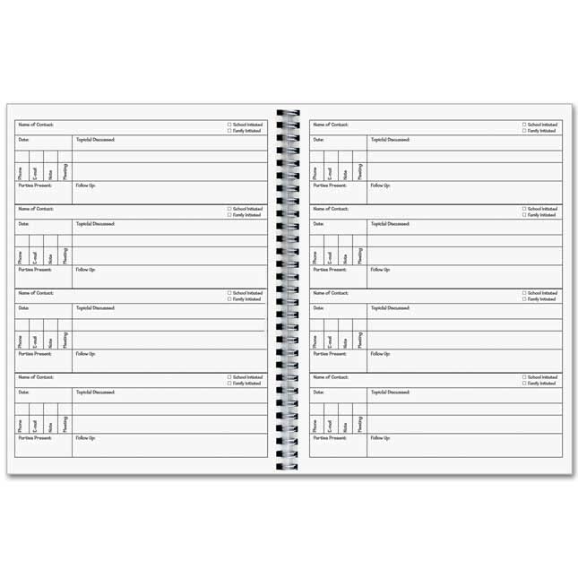 Parent Contact Record Book - Chalkboard Style - 1 Book, 49 tabs - Image 3