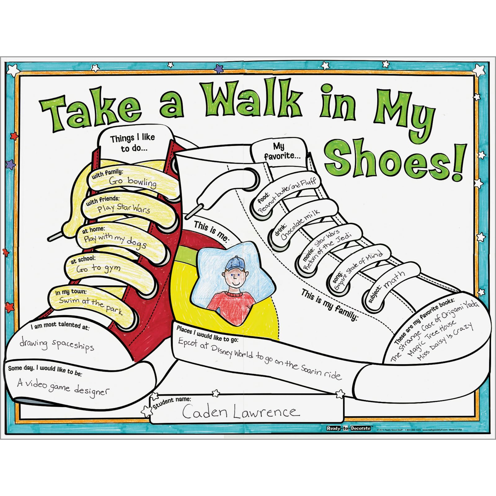 Ready-to-Decorate Take A Walk in My Shoes! Posters - Set of 24