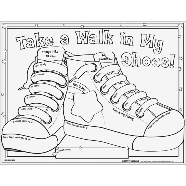 Ready-to-Decorate Take A Walk in My Shoes! Posters - Set of 24 - Image 3