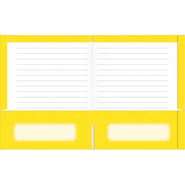 Really Good Stuff 12-Piece Colored Folders Set, Yellow, Stylish Folder Organizer with Pockets for Documents, Ideal for School and Work - Efficiently Group Colors for Ultimate Organization - Image 3
