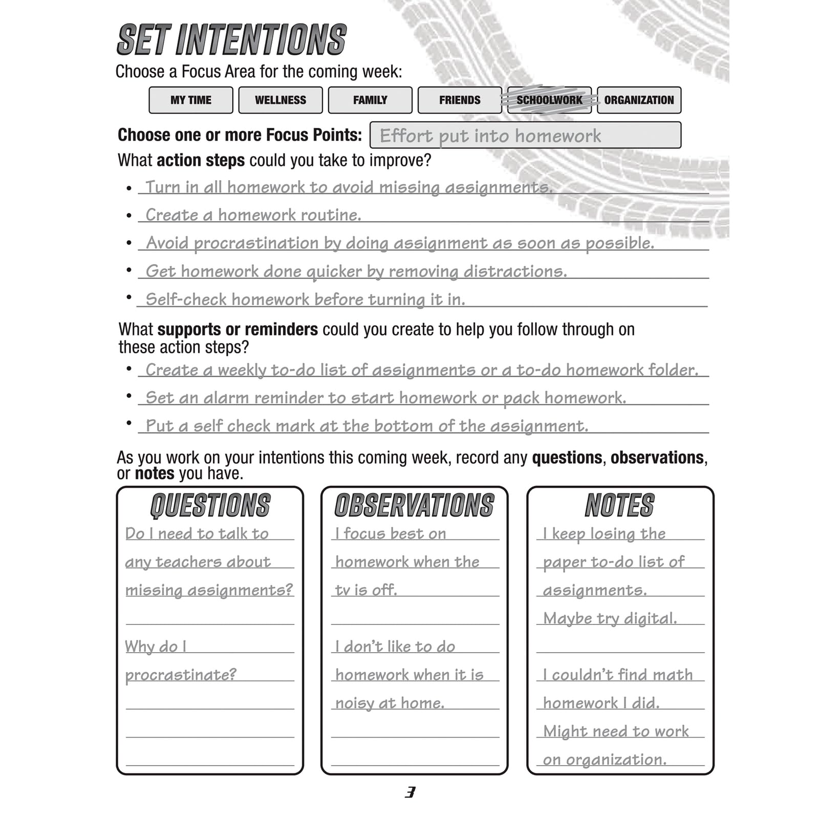 Really Good Stuff 12PK Weekly Wheel Self-Management Journal - Upper Grade Social Emotional Learning - Self Management - Image 5
