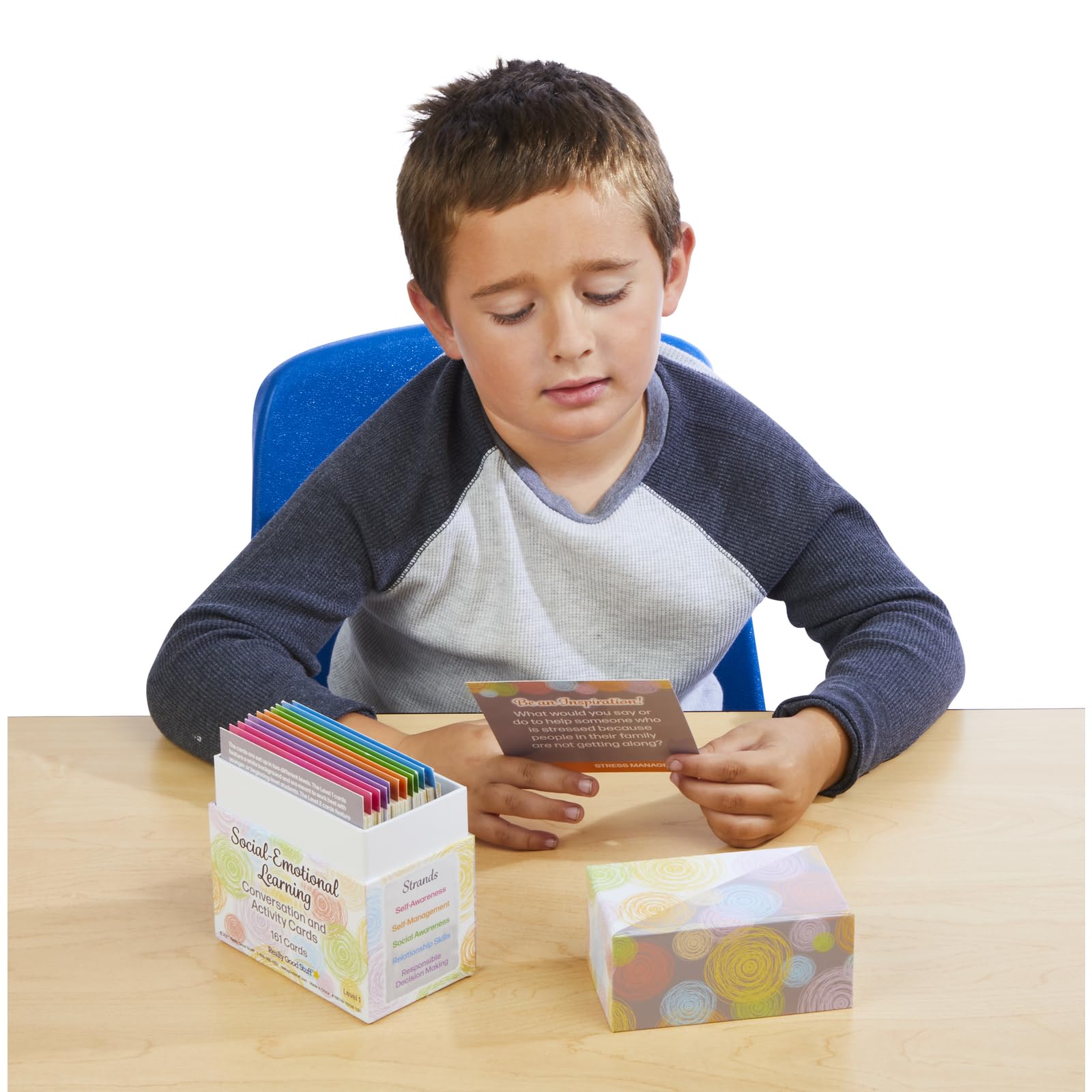 Really Good Stuff 150 Double Sided Conversation Cards: Social Emotional Learning Activities for Kids, Teens, & Family, Building Social Skills, Positive Attitude & Behaviors - Image 3