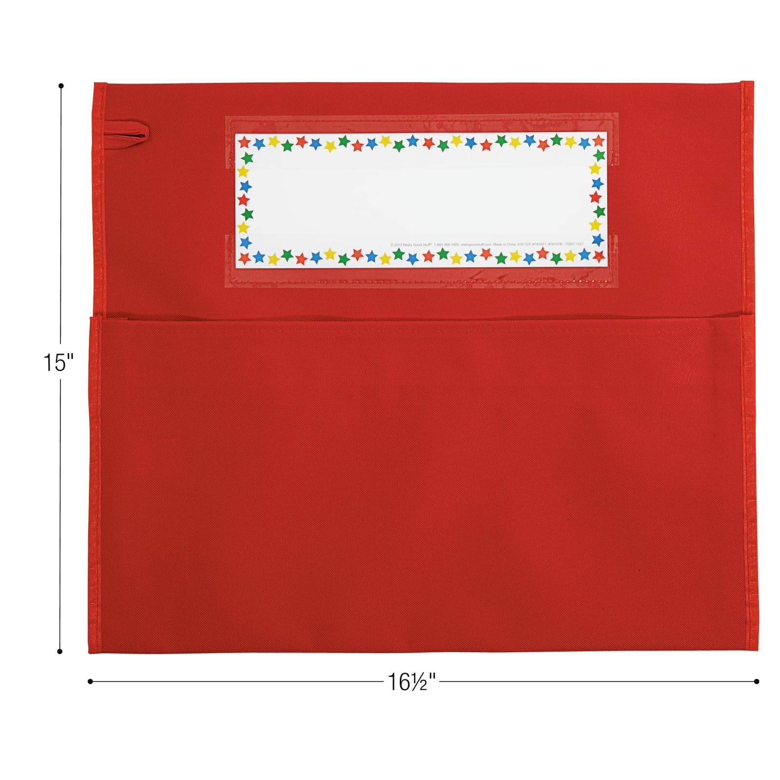 Really Good Stuff - 163488 Store More Grouping Chair Pockets – Set of 12 - Six Bright Rainbow Colors – Pocket Chair Organizer Keeps Students Organized and Classrooms Neat - Image 2