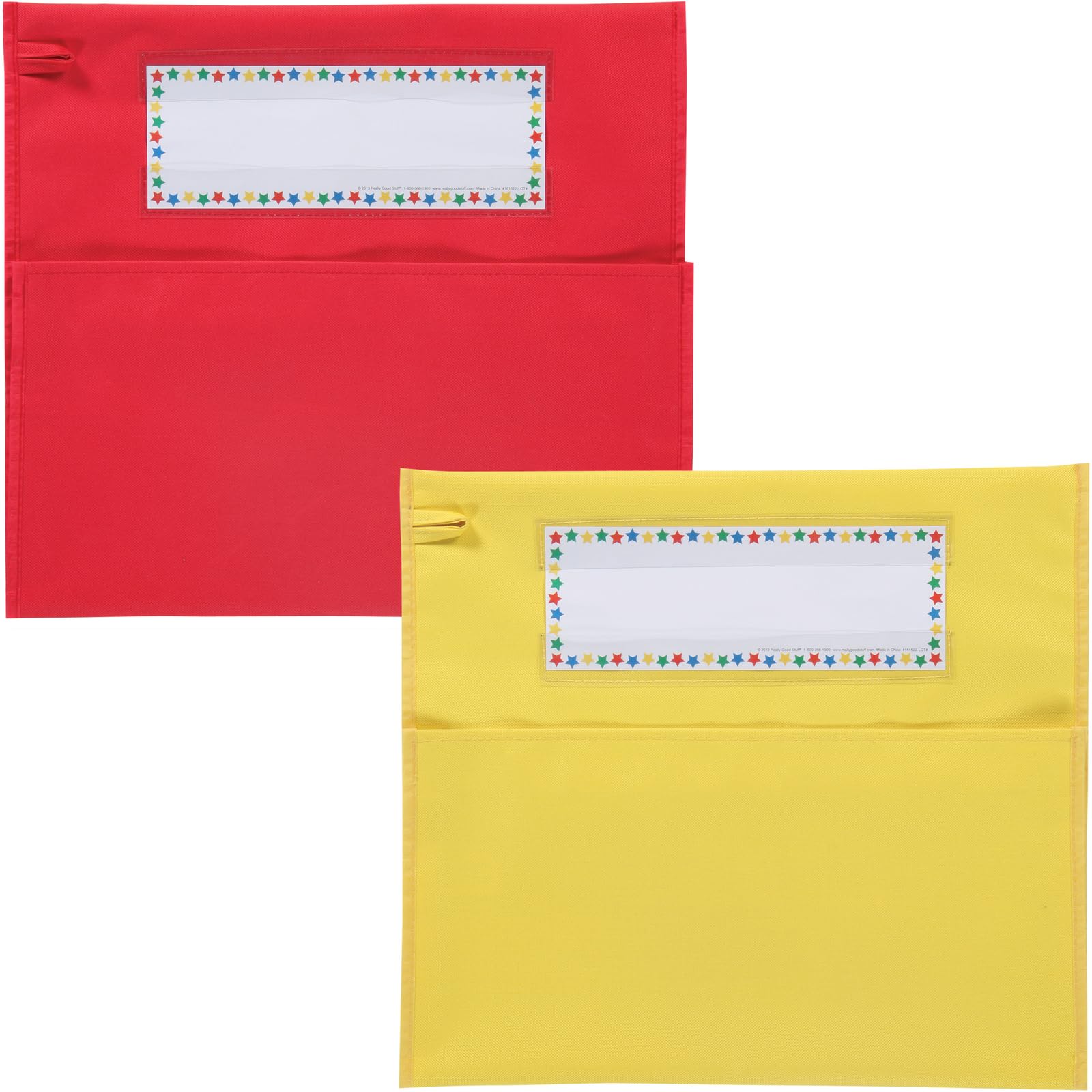 Really Good Stuff - 163488 Store More Grouping Chair Pockets – Set of 12 - Six Bright Rainbow Colors – Pocket Chair Organizer Keeps Students Organized and Classrooms Neat - Image 5