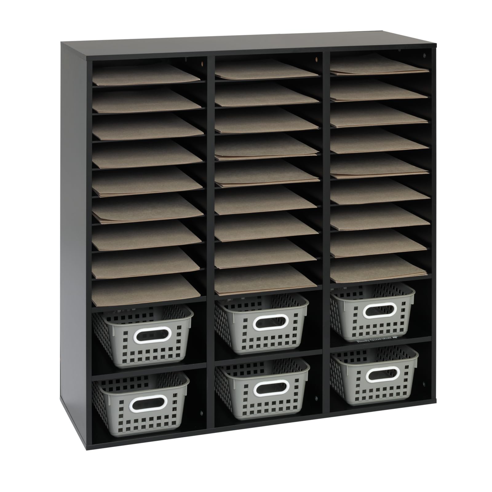 Really Good Stuff 27-Slot Mail and Supplies Center with 6 Cubbies - Image 3