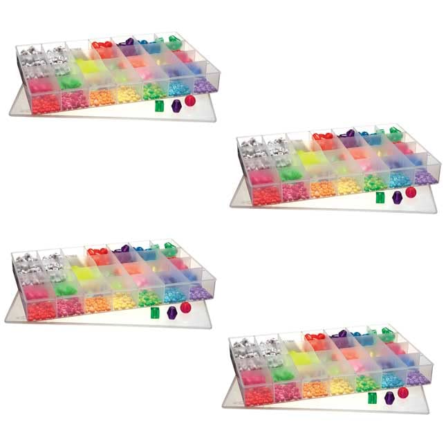 Really Good Stuff 28 Compartment Storage Case - Set of 4