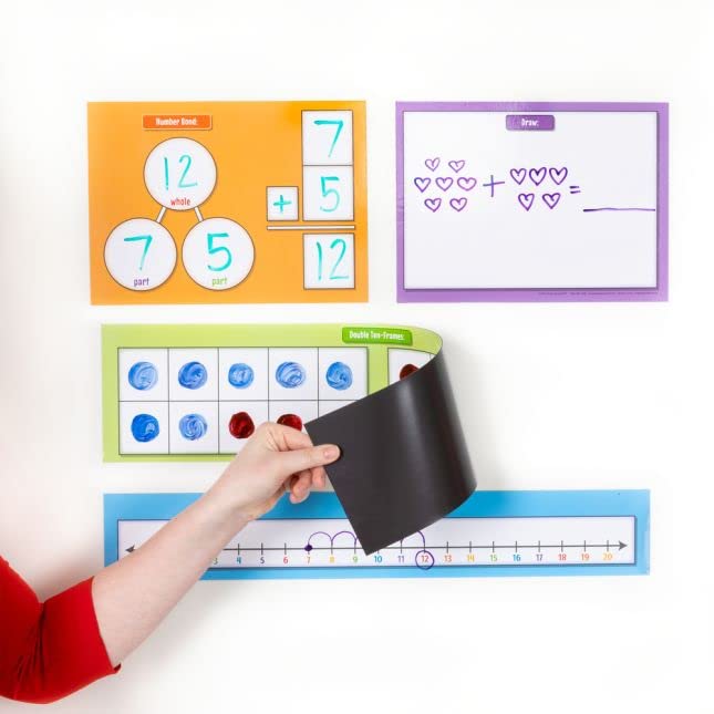 Really Good Stuff 4 Magnetic Dry Erase Addition & Subtraction Charts 17" x 22" - Image 3
