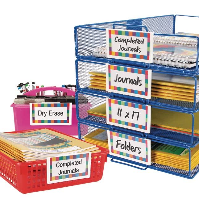 Really Good Stuff 5-Pack Universal Label Holders With Labels - Image 3