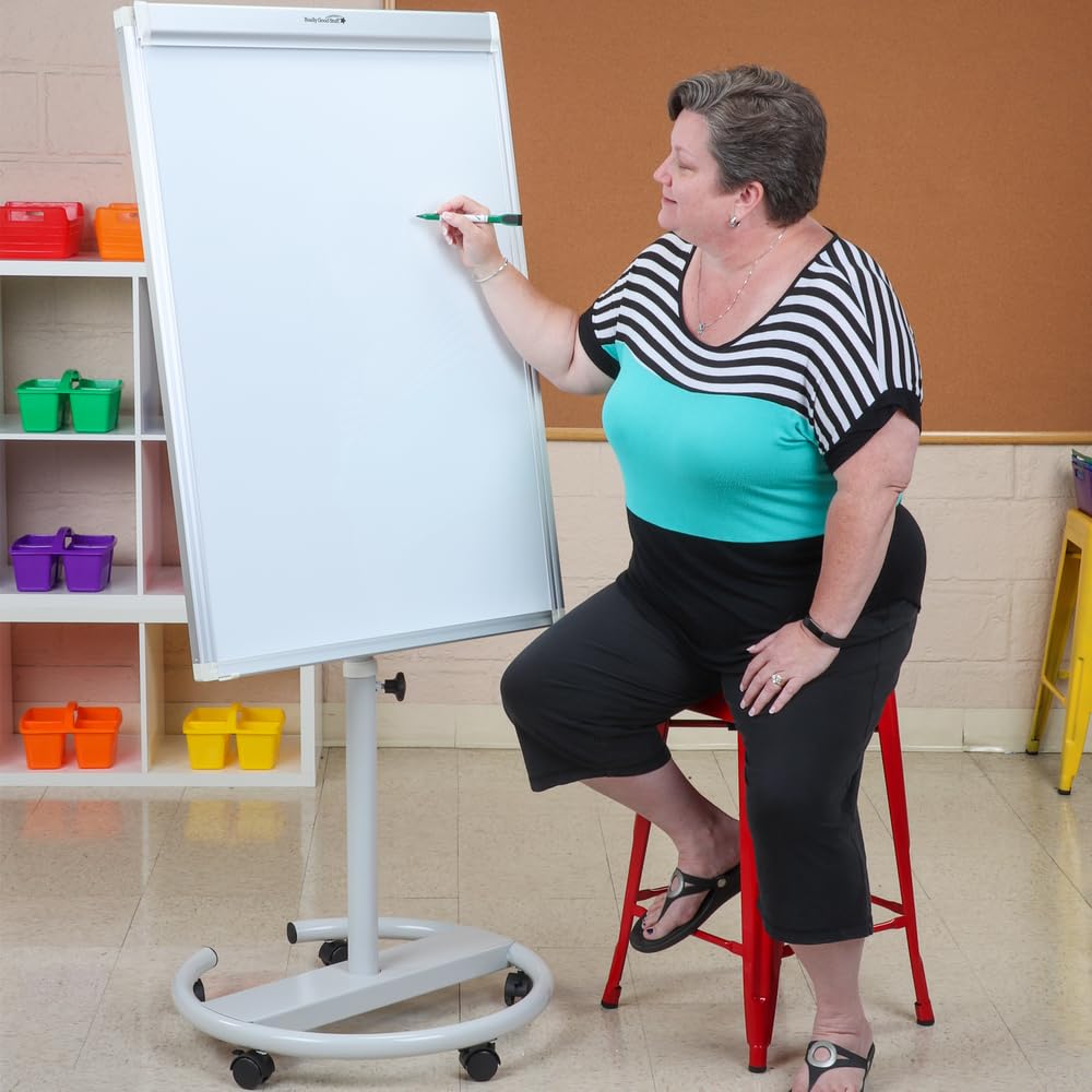 Really Good Stuff Adjustable Magnetic Dry Erase Easel - 1 Easel - Image 5