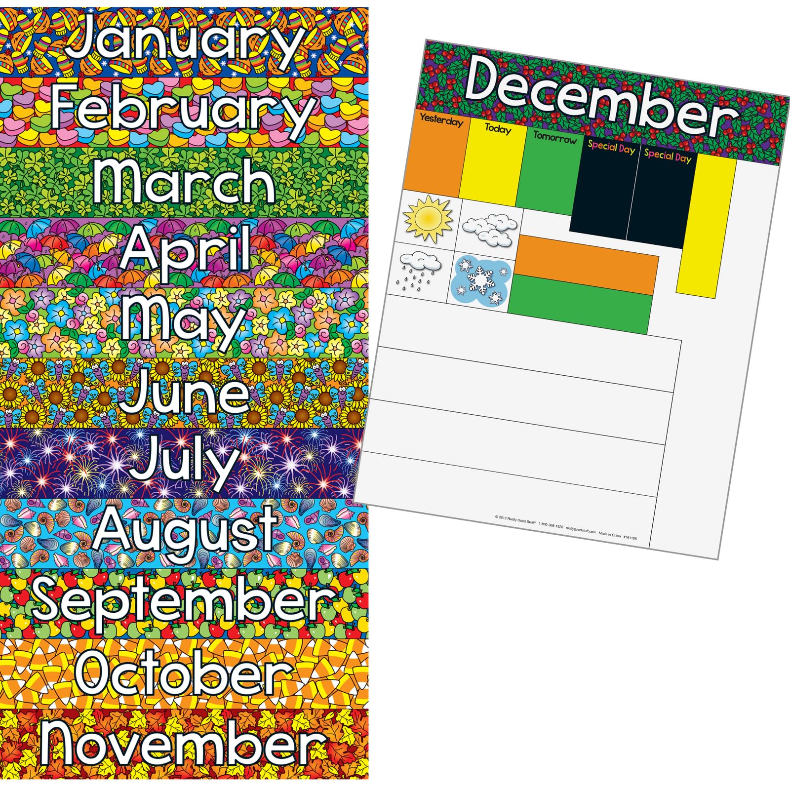 Really Good Stuff All About Today Pocket Chart - 22" x 30" - Grades K-3- Daily Classroom Calendar, Interactive and Engaging Classroom Poster, Homeschool Learning, Teacher Must Haves - Image 9