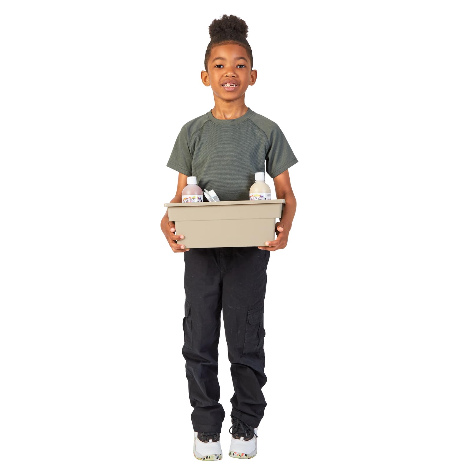 Really Good Stuff All Purpose Bins - Tan, 6 Pack - Image 7