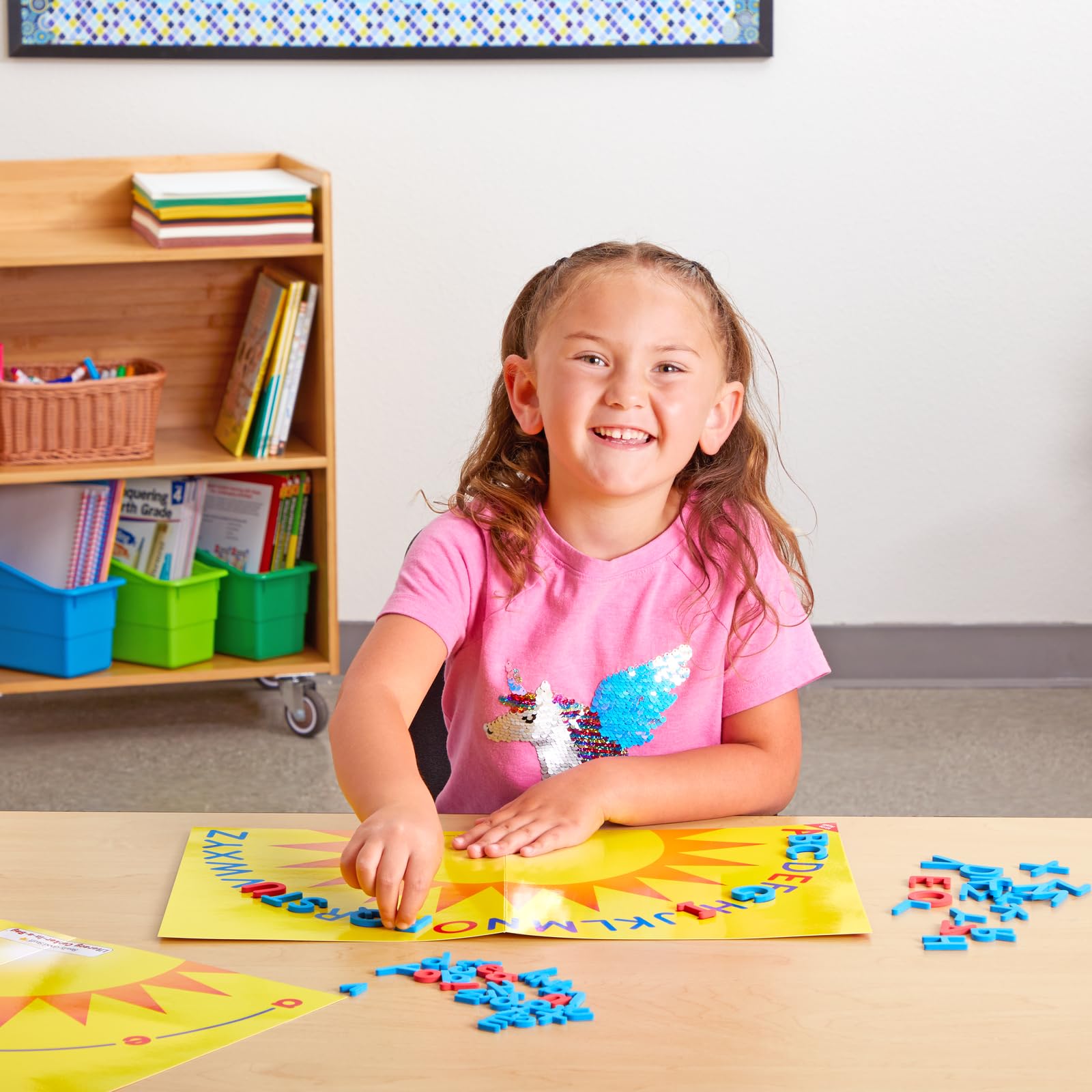Really Good Stuff Alphabet Arch Literacy Center - Letter Recognition Activity - Includes 2 Play Mats, Foam Letters, Task Card Size 9" by 6", Instructional Guide, and Storage Bag - Image 3