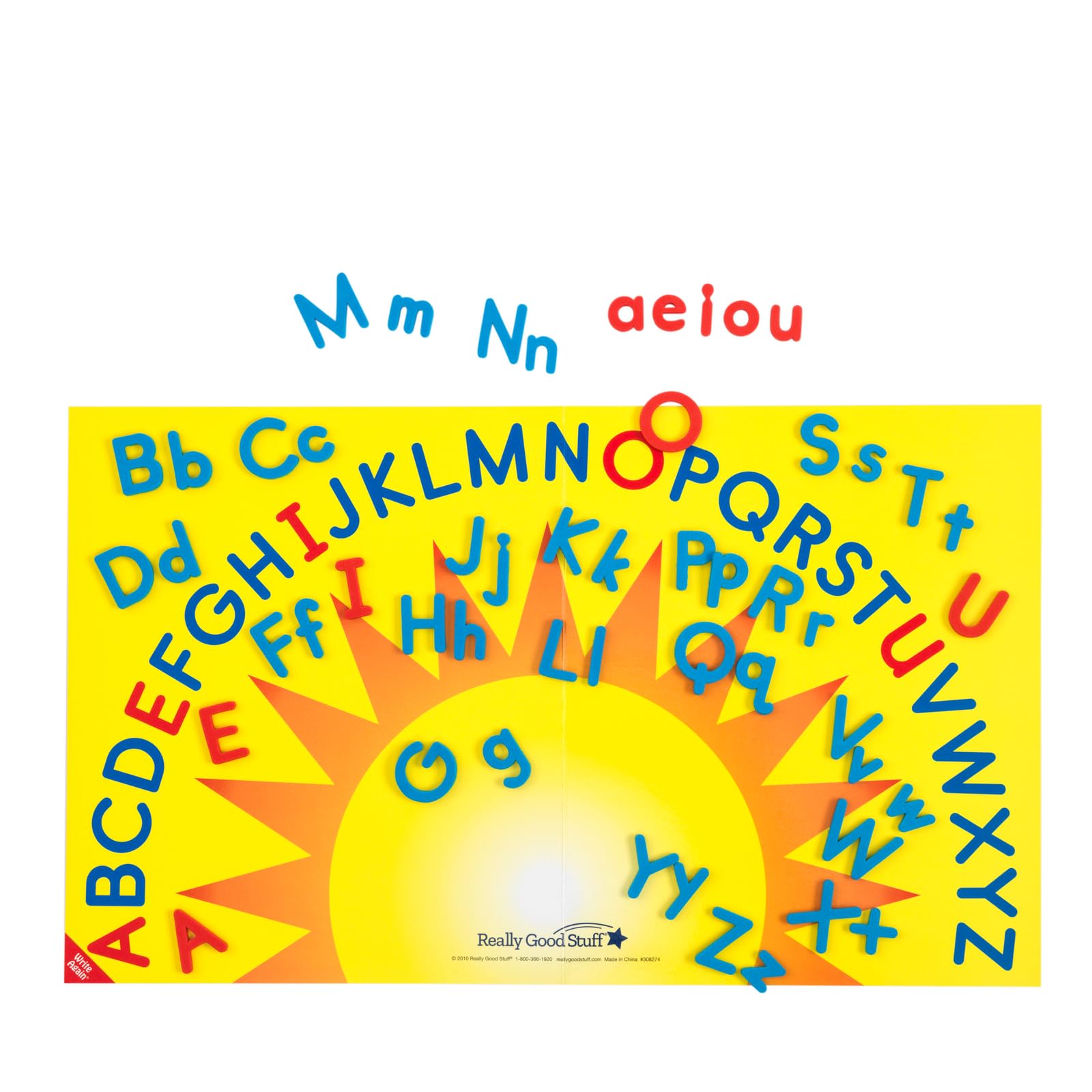 Really Good Stuff Alphabet Arch Literacy Center - Letter Recognition Activity - Includes 2 Play Mats, Foam Letters, Task Card Size 9" by 6", Instructional Guide, and Storage Bag - Image 4