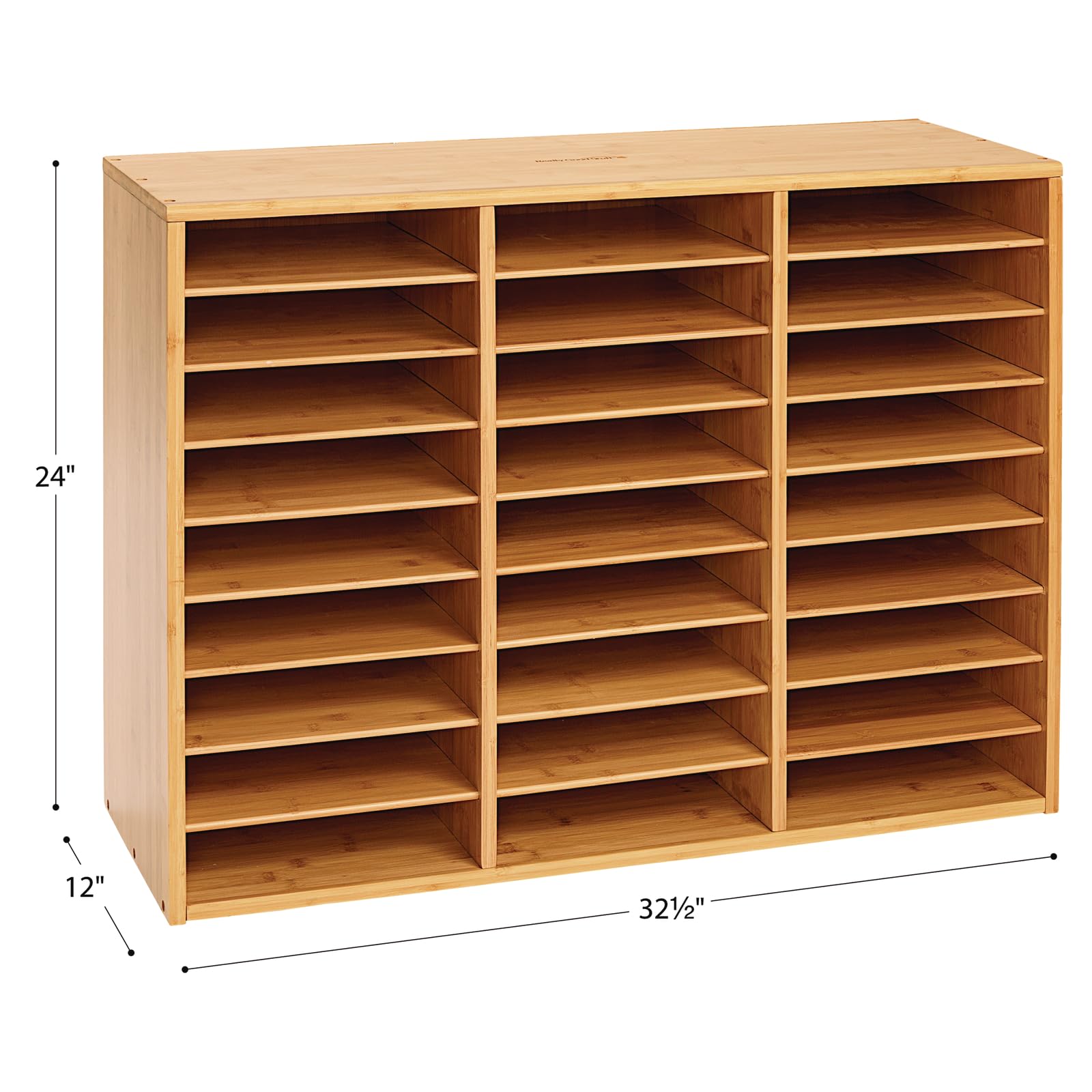 Really Good Stuff Bamboo Mail Center - 27 Compartments for Classroom and Office Organization - Image 3
