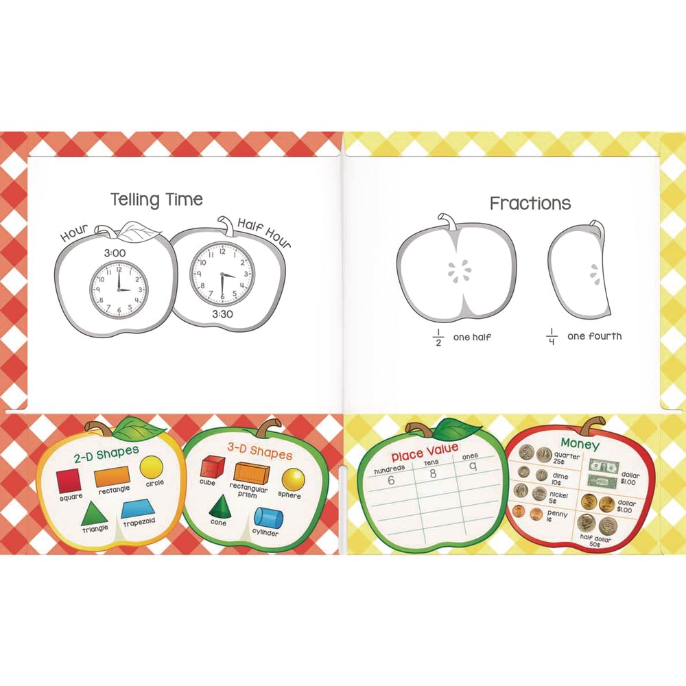 Really Good Stuff Basic Math Skills 2-Pocket Folders - Set of 12 - Image 3