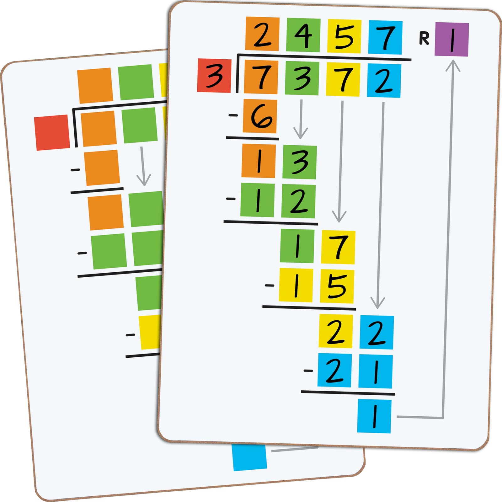 Really Good Stuff Beginning Long Division Dry-Erase Boards - 6 Boards - Image 8