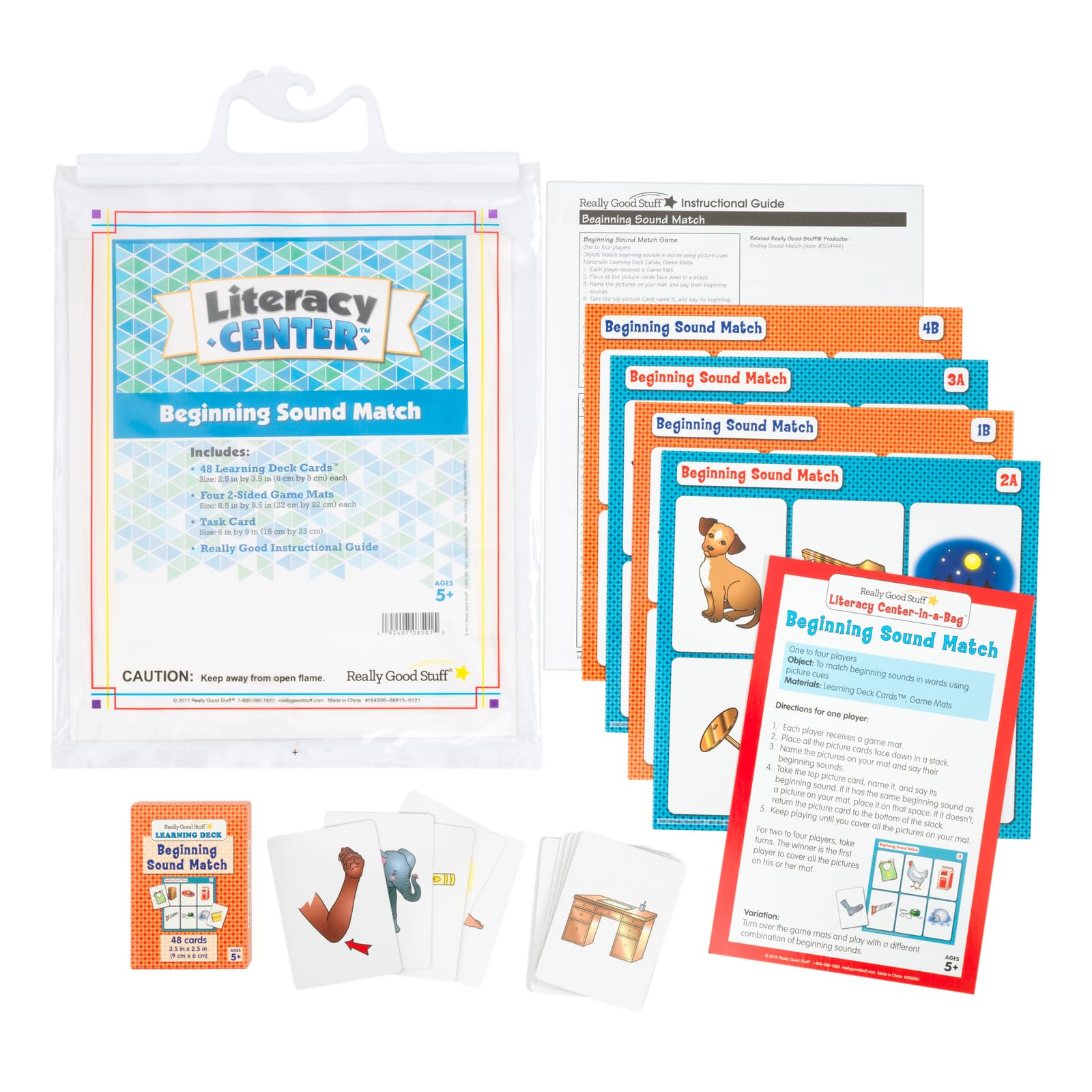 Really Good Stuff Beginning Sound Match Literacy Center™ - 1 Literacy Center
