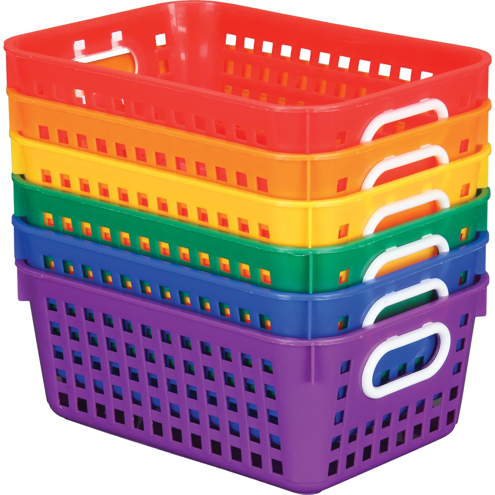 Really Good Stuff Black 27-Slot Mail and Supplies Center with 27 Trays, 6 Cubbies, and Baskets Grouping - 1 Mail Center, 27 Trays, 6 Baskets - Image 5
