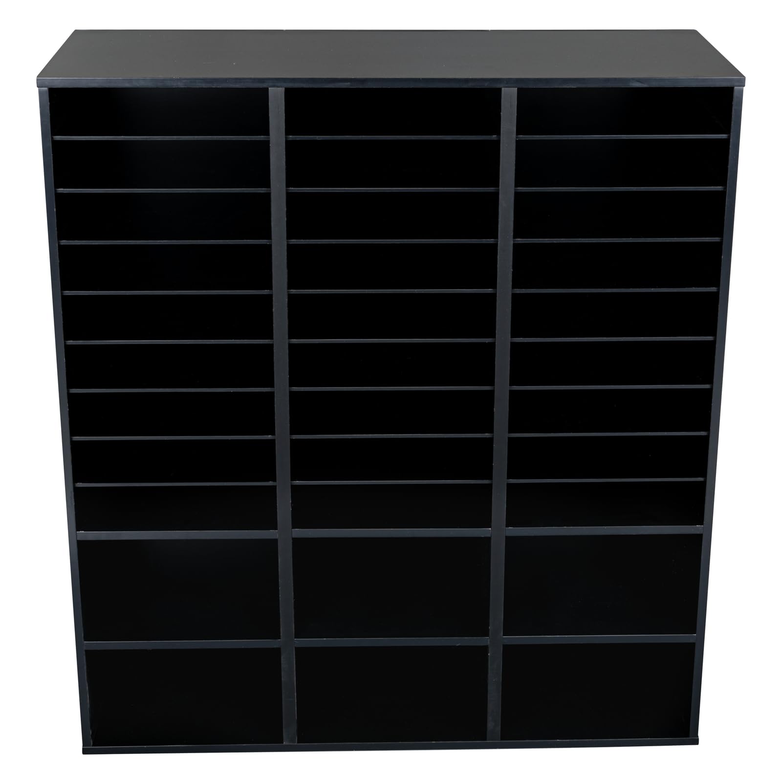 Really Good Stuff Black 27-Slot Mail and Supplies Center with 27 Trays, 6 Cubbies, and Baskets Grouping - 1 Mail Center, 27 Trays, 6 Baskets - Image 6