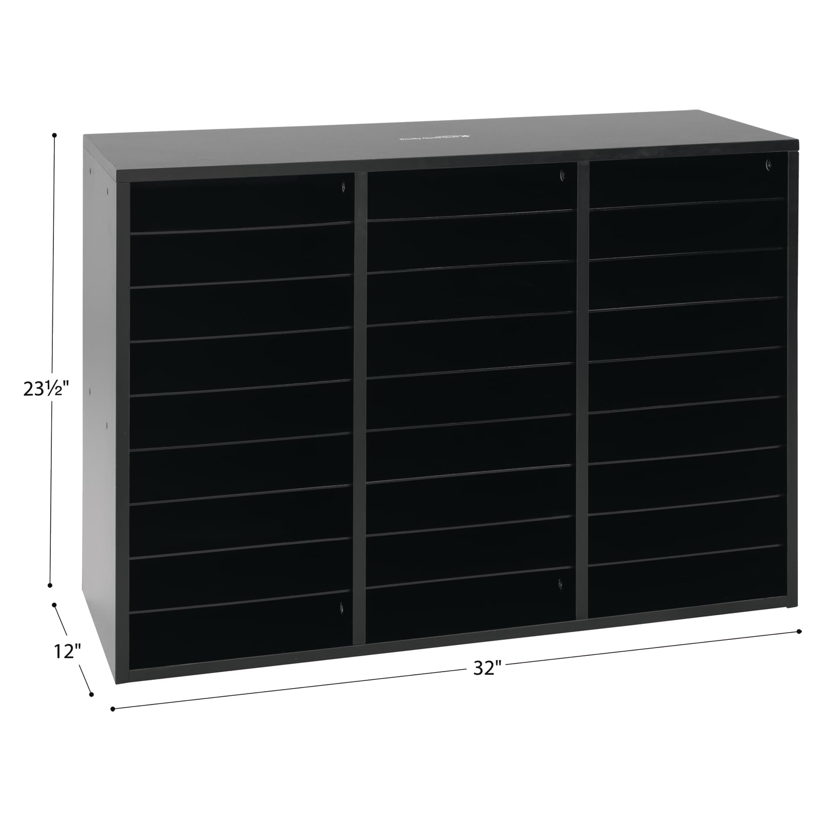 Really Good Stuff Black 27-Slot Mail Center with Trays - Red - Image 5