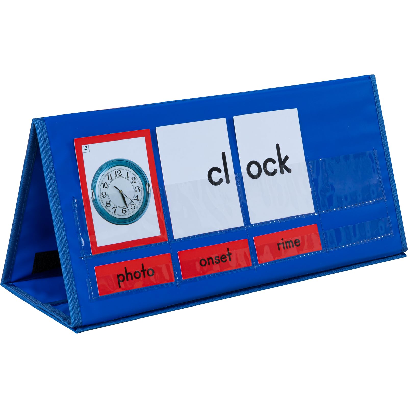 Really Good Stuff Blends and Digraphs Pocket Chart Tent and Cards Kit - 1 Pocket Chart, 115 Cards