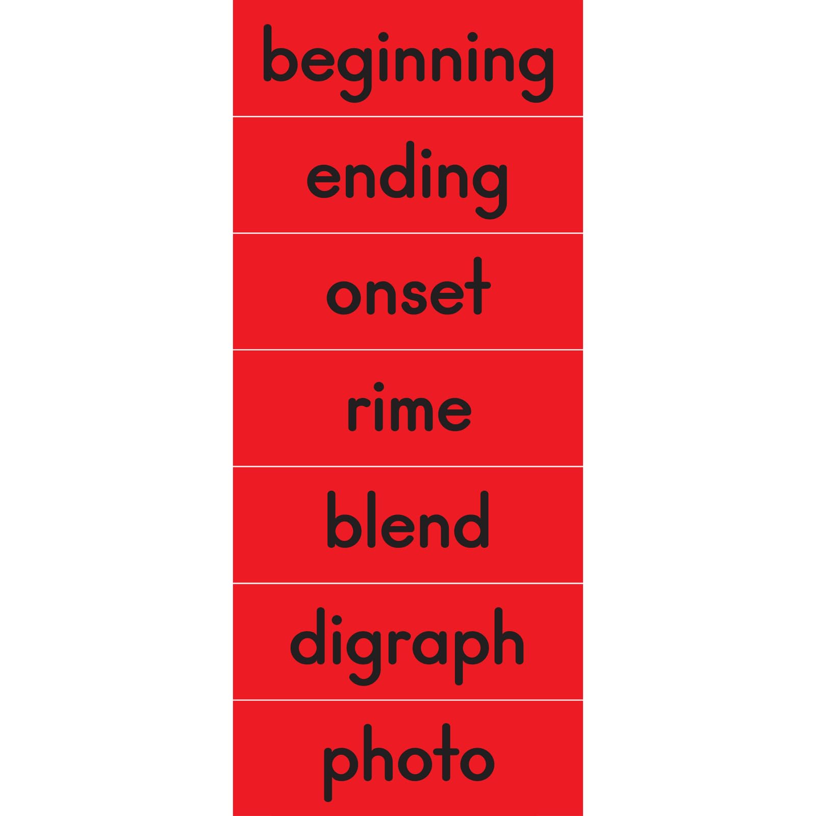 Really Good Stuff Blends and Digraphs Pocket Chart Tent and Cards Kit - 1 Pocket Chart, 115 Cards - Image 7