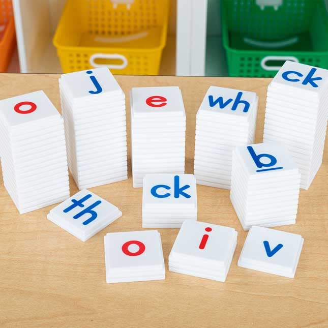 Really Good Stuff Blends and Digraphs Stacking Tiles Game - 1 Game - Image 6