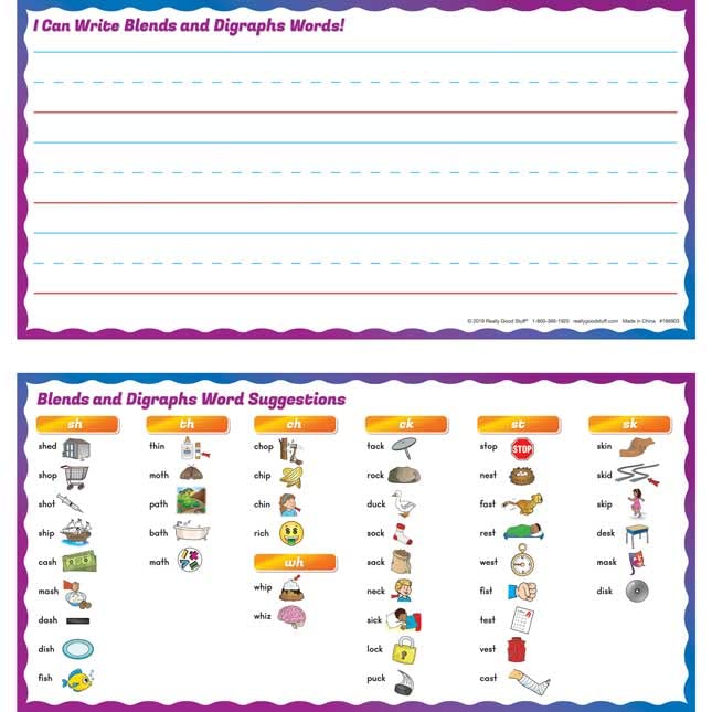 Really Good Stuff Blends and Digraphs Stacking Tiles Game - 1 Game - Image 9