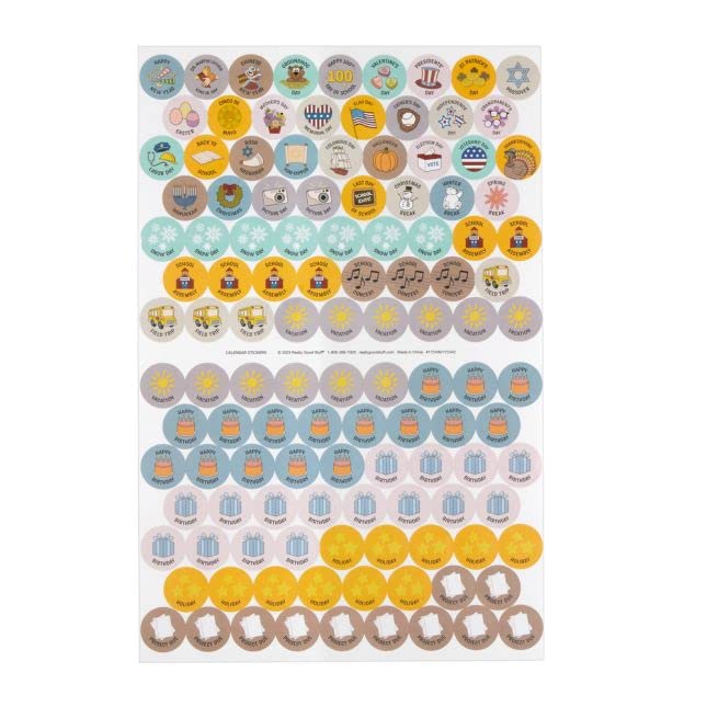 Really Good Stuff Boho Monthly Calendar Pages and Stickers 2023-2024 Double Sided - Image 6