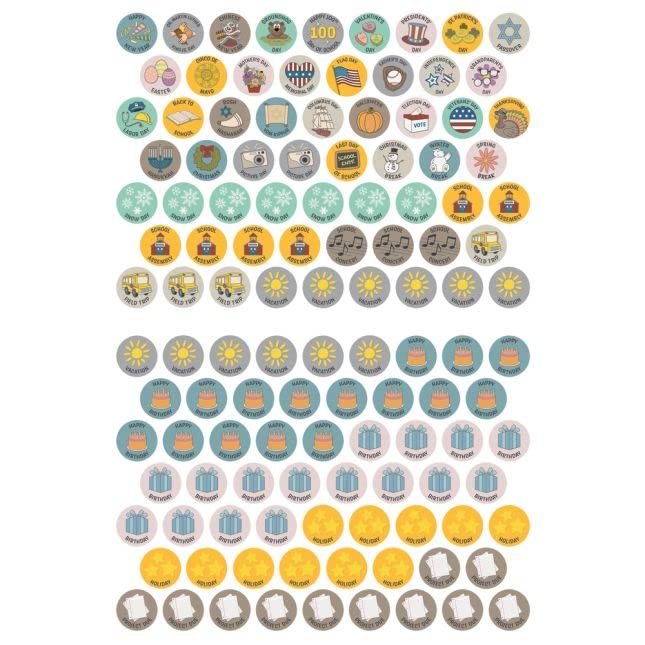 Really Good Stuff Boho Monthly Calendar Pages and Stickers 2023-2024 Double Sided - Image 8