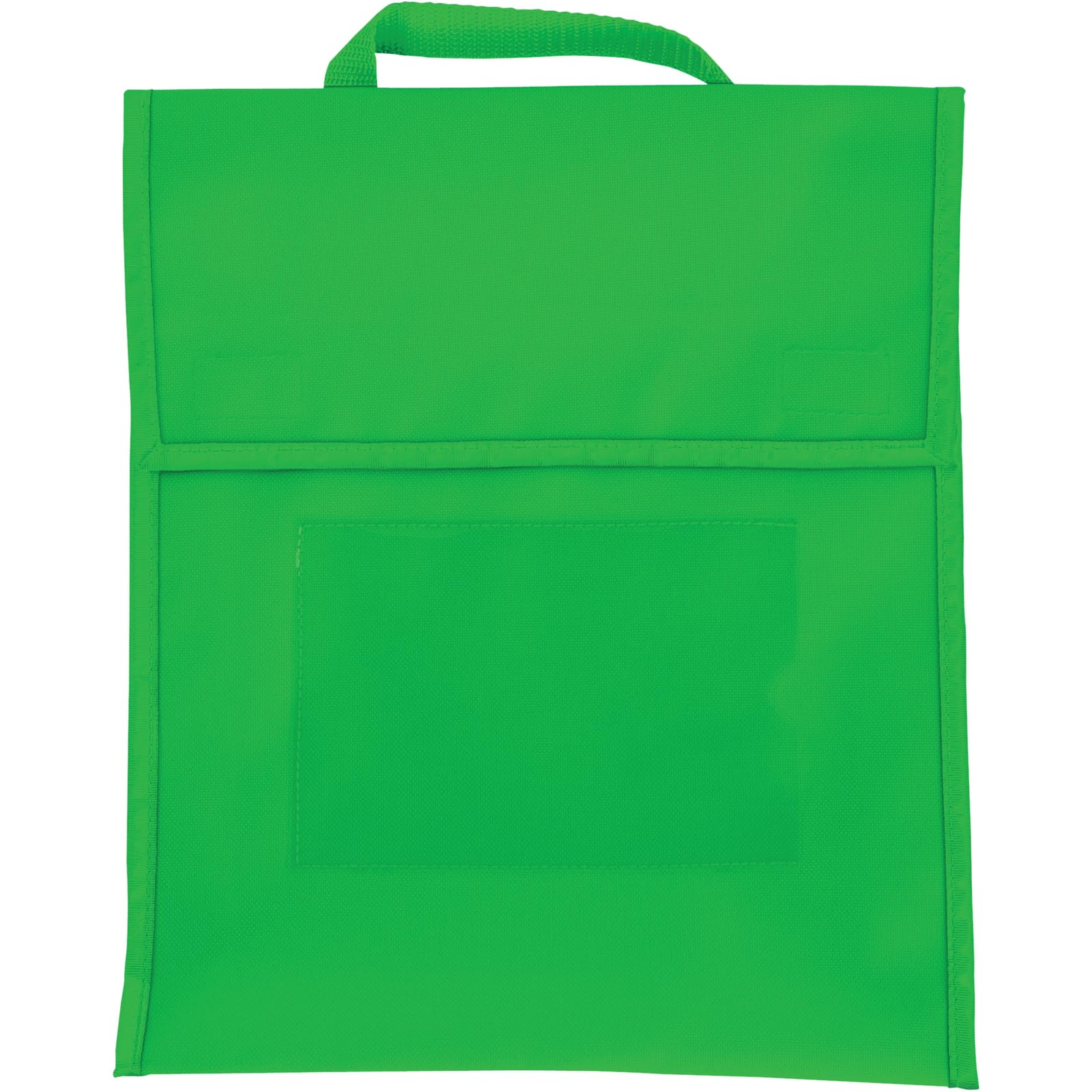 Really Good Stuff Book Pouch - 6 Pack - Water Resistant- Send Home Books and Homework in Durable Fabric Book Bag - Stitched-On Handle, Clear Name Tag Pocket, Medium Grouping Colors - Image 2