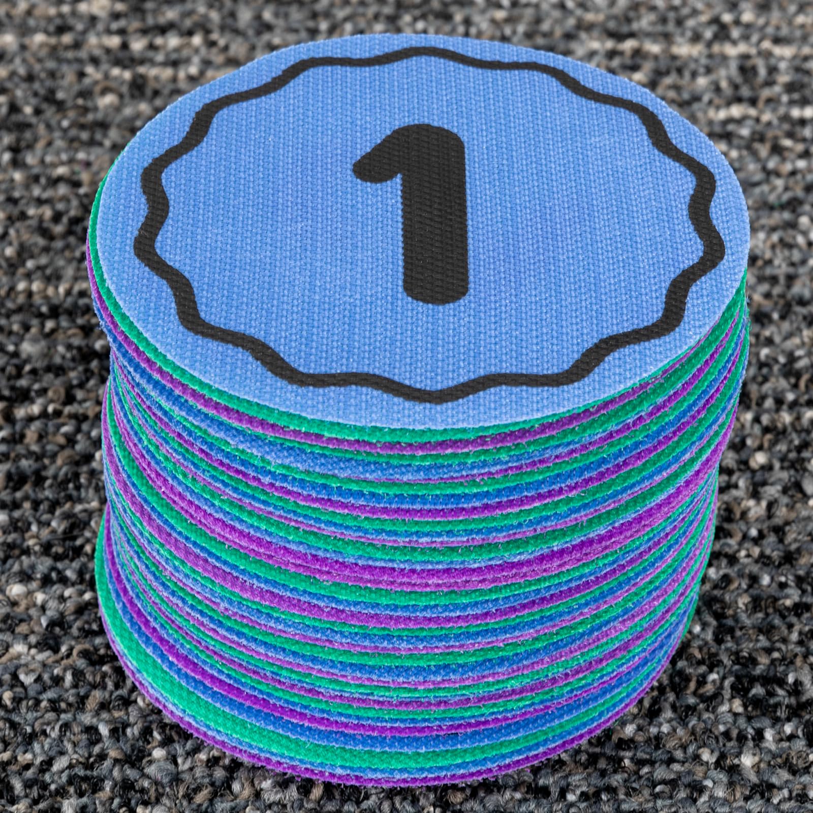 Really Good Stuff Carpet Mark-Its 36 Pack Line-Up Helpers Numbered Spot Markers and Labels 4' Carpet Dots for Teacher Supplies - Image 6