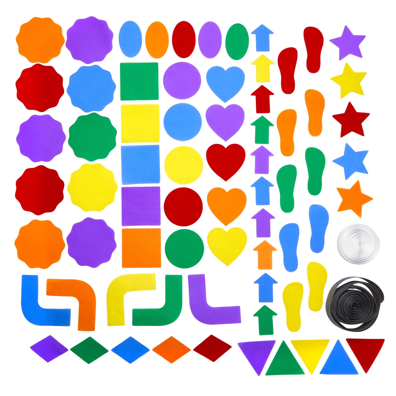 Really Good Stuff Carpet Mark Its Sensory Path for The Classroom - 72 Pieces - Colorful Spot Markers for Kids - Exercise Activity for The Classroom - Image 6