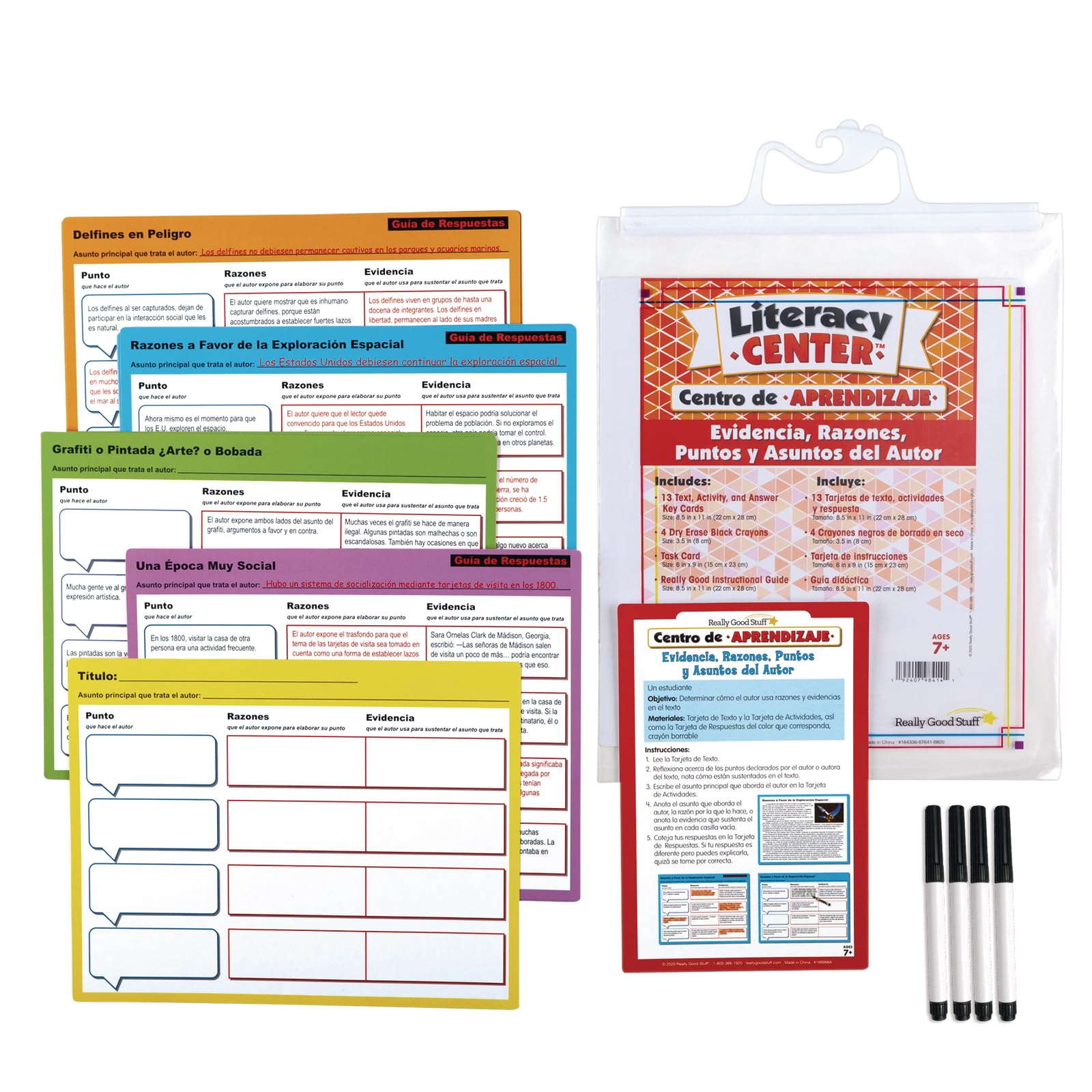 Really Good Stuff Centro de Aprendizaje: Evidencia, Razones, Puntos y Asuntos del Autor (Spanish Author''s Points, Reasons, and Evidence Literacy Center)