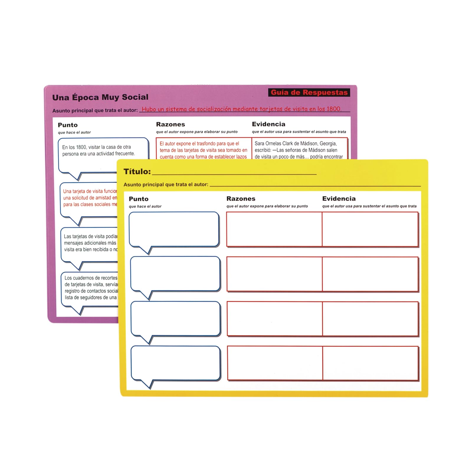 Really Good Stuff Centro de Aprendizaje: Evidencia, Razones, Puntos y Asuntos del Autor (Spanish Author''s Points, Reasons, and Evidence Literacy Center) - Image 5