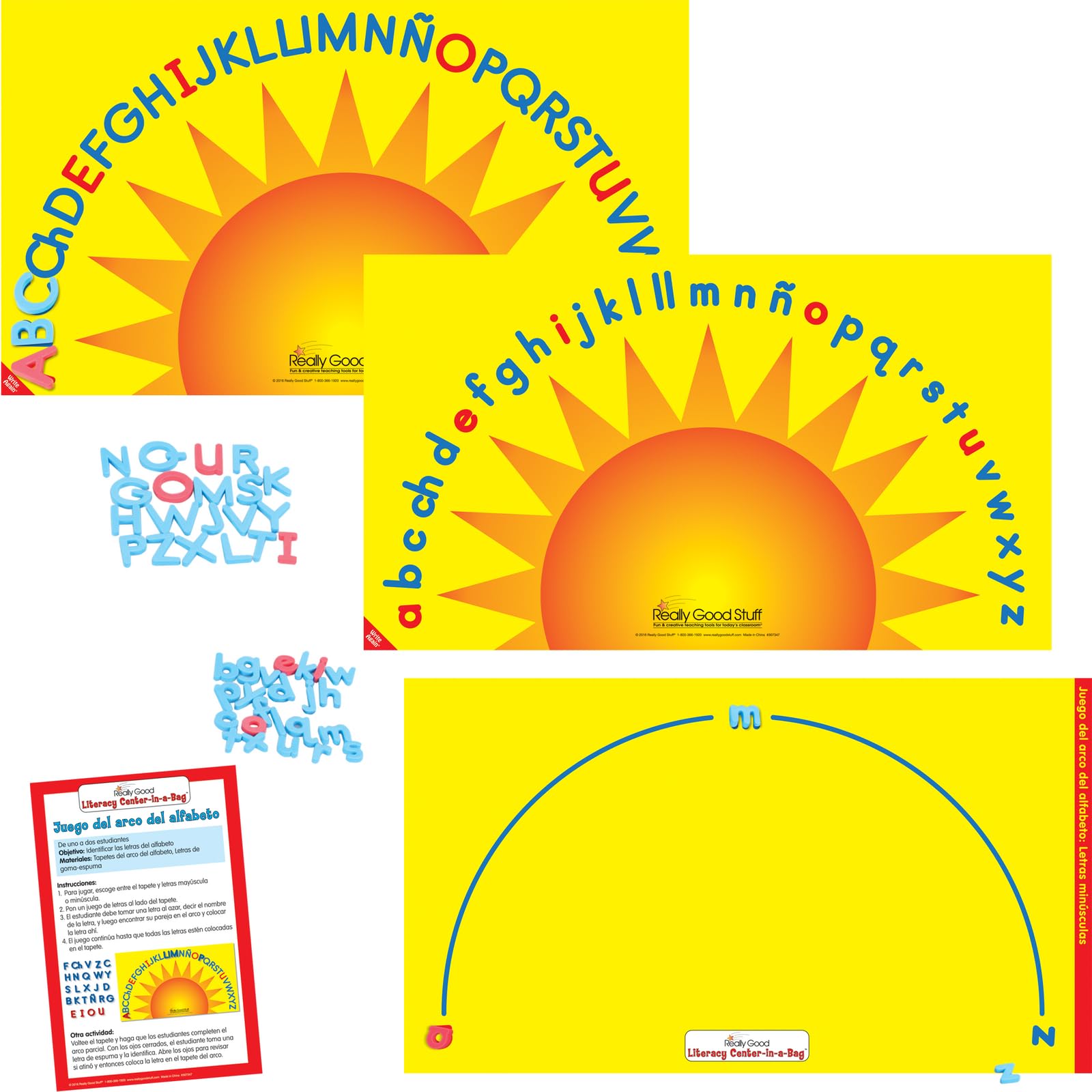 Really Good Stuff Centro de aprendizaje: Juego del arco del alfabeto (Spanish Alphabet Arch) - 1 Literacy Center