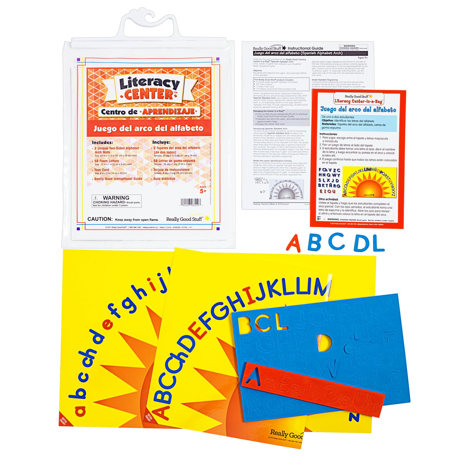 Really Good Stuff Centro de aprendizaje: Juego del arco del alfabeto (Spanish Alphabet Arch) - 1 Literacy Center - Image 6