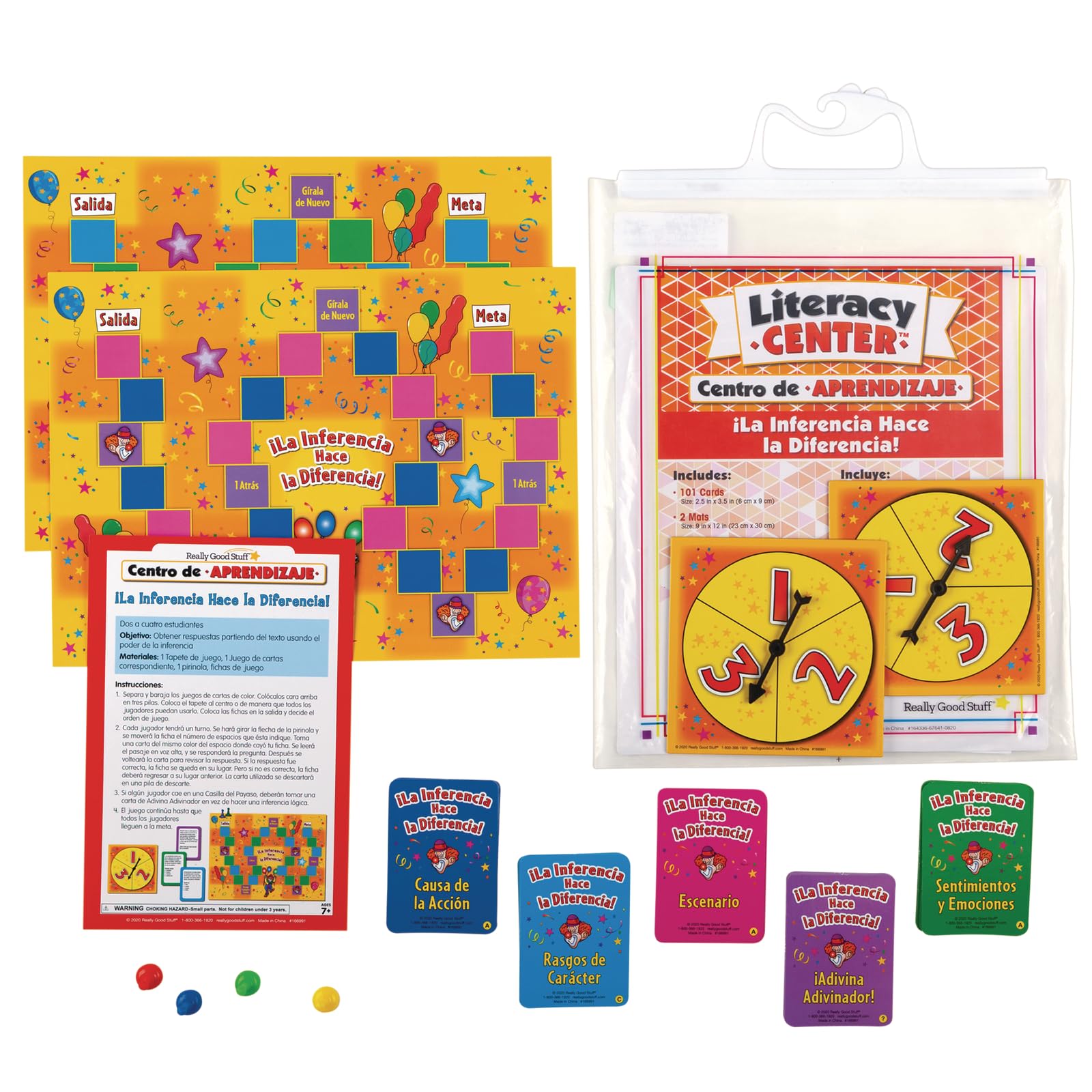 Really Good Stuff Centro de Aprendizaje: La Inferencia Hace la Diferencia! Nivel 1 (Spanish Inference Fun Literacy Center)