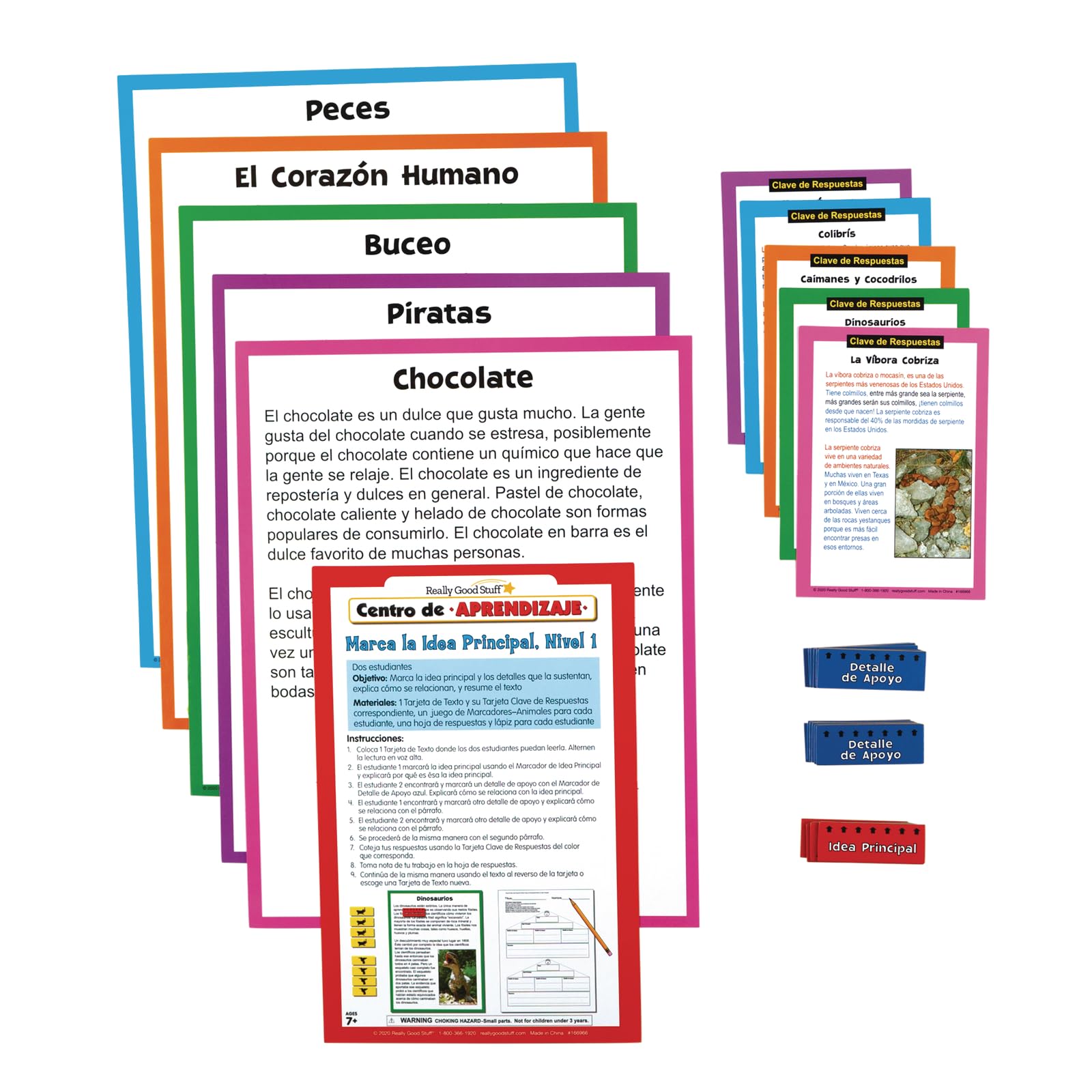 Really Good Stuff Centro de Aprendizaje: Marca la Idea Principal, Nivel 1 (Main Idea Markup Level 1 Literacy - Image 3
