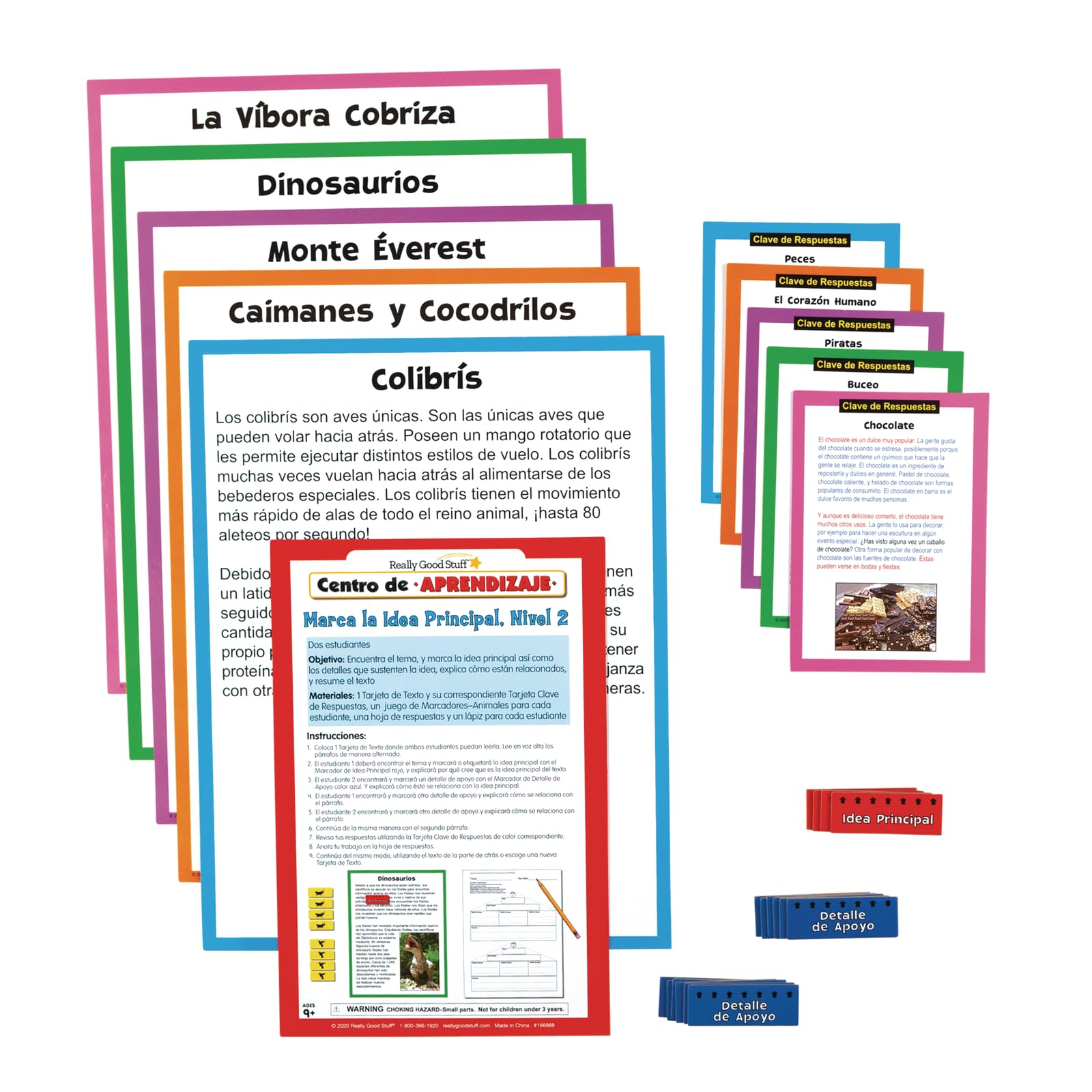 Really Good Stuff Centro de Aprendizaje: Marca la Idea Principal, Nivel 2 (Main Idea Markup Level 2 Literacy) - Image 4